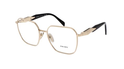 prada damen brille gold